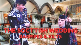 The Most Scottish Wedding Possible Kilts Bagpipes Glasgow [upl. by Gage891]