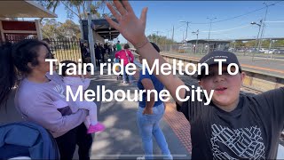 Train ride Melton to melbourne City Nyra first trainride [upl. by Jahdiel]