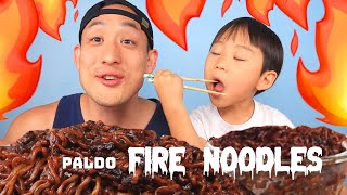 FIRE JJAJANGMYEON black bean noodles [upl. by Iror]