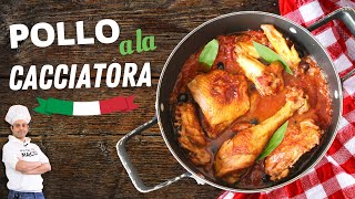 Pollo a la cacciatora receta original italiana CAZADORA 🐓 [upl. by Holden]