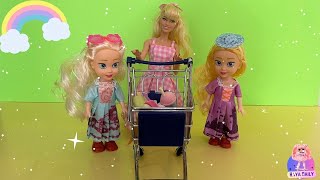 Elsa and Annas Fun Toy Shopping Adventure with Barbie [upl. by Notsgnal754]