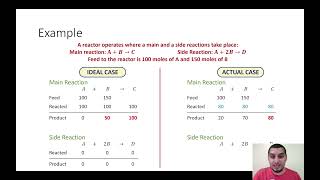 Mass balance in Arabic  38  Intro to MB for reactive systems  Yield and selectivity [upl. by Nnav]