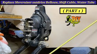 Replace Mercruiser alpha one gen 12 outdrive bellows  PART 1 [upl. by Cirred]