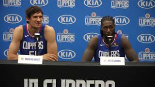 Boban Marjanović and Montrezl Harrell Press Conference  2018 LA Clippers Media Day [upl. by Ailbert]