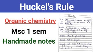 Huckel rule  organic chemistry  msc 1 sem [upl. by Yenahteb]