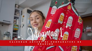 VLOGMAS 1 🎅🏼 Reluam adventul de cuplu  Cumparaturi schite si decoratiuni [upl. by Aissak]