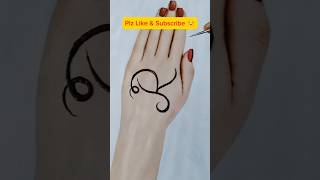 R letter mehndi design  beautiful mehndi design ❤️ henna shortsviral [upl. by Oileduab]