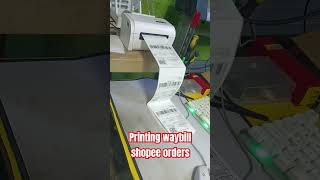 Printing shopee orders waybill [upl. by Lezti447]