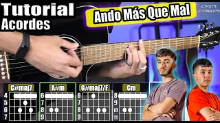 Ando Más Que Mal  Eslabón Armado  Tutorial  Acordes  Como tocar en Guitarra [upl. by Nesrac558]