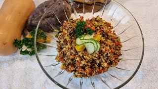 Quinoa Salat Leckerer Quinoa mit Gemüse und Gewürzen Ein schneller gesunder Salat zum Abendessen [upl. by Ennyleuqcaj699]