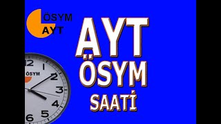 REKLAMSIZ AYT ÖSYM SAATİ 180 DAKİKA kpss yks tyt ales dgs ösym saati ösymsaati [upl. by Eceinhoj]