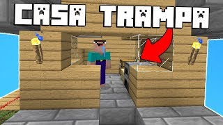 TROLLEANDO INVISIBLE EN UN SERVIDOR DE MINECRAFT 😂 CASA TRAMPA EN MINECRAFT [upl. by Gyasi]