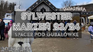 🔴Zakopane Sylwester pod Gubałówką TŁUMY 20231231 ASMR [upl. by Liddie438]