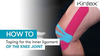 HOW TO  Kintex taping the inner ligament of the knee joint [upl. by Nitsoj]