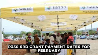 SASSA R350 SRD grant payment dates for February  NEWS IN A MINUTE [upl. by Simara915]