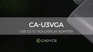 USB 30 to VGA Display Adapter  Cadyce CAU3VGA [upl. by Adnilrev]