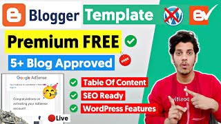 Premium Blogger Template FREE Download  Best Blogger Templates For AdSense Approval 2024 [upl. by Aicenet]