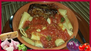 Rigatoni al pomodoro con melanzane ripiene  Ricetta Esclusiva di zio Roberto [upl. by Rawley]