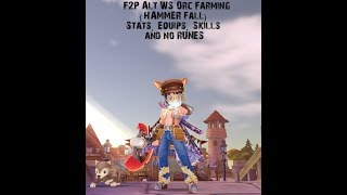 ALT F2P Whitesmith my build for Orc Farming No Runes Ragnarok Mobile SEA [upl. by Eeryk]