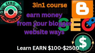 how to monetize blogger website class 4 [upl. by Yelrahc]