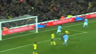 Aguero Goal Norwich City 0  1 Manchester City  09012016 [upl. by Neeloc715]