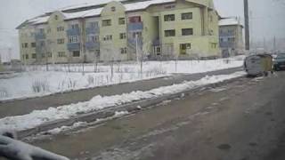 Galati From Micro 19 to Dimitrie Cantemir Hood filmed from MAZ 203 Cabin31122010 [upl. by Bullough415]