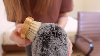 ASMR  Fluffy Mic Brushing 1 hour No Talking [upl. by Arracahs]