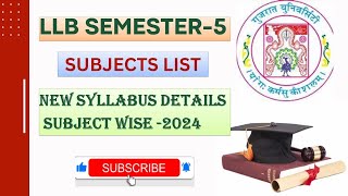 LLB SEMESTER5  SUBJECT LIST AND NEW SYLLABUS  ENGLISH MEDIUM AND GUJARATI MEDIUM [upl. by Gunar]