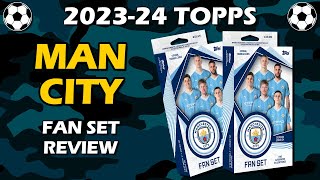 202324 Topps Man City Fan Set Soccer Box Review [upl. by Kimmel767]