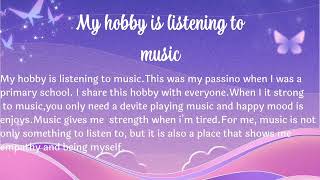 my hobby is listening to music [upl. by Eegnat]