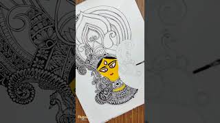 Maa durga drawing shorts [upl. by Anatole]