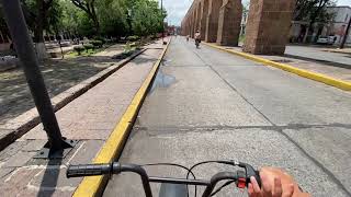 Probando la moto vrex 80cc en el centro de Morelia [upl. by Oderfodog]