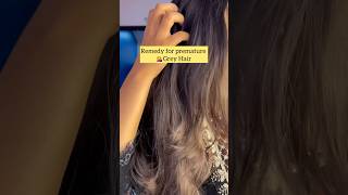 Graying Hair at young age Here is solution hairgrowthoilresults diyoil prematuregrayhair [upl. by Wileen]