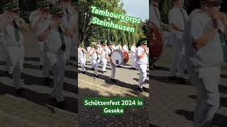 Tambourkorps Steinhausen beim Schützenfest 2024 in Geseke Musik Kapelle [upl. by Eniamerej]