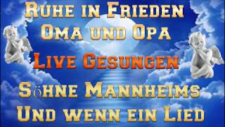 Söhne Mannheims und wenn ein Lied Live gesungen Ruhe in Frieden OmaampOPa [upl. by Ardenia913]