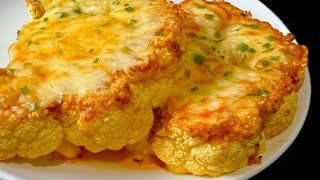 AIR FRYER CHEESY CAULIFLOWER STEAK RECIPE [upl. by Yaras849]