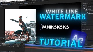 White Line Watermark  AFTER EFFECTS TUTORIAL [upl. by Arriet]