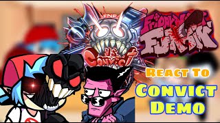 Convict DEMO  Extras  Fnf React To Fake BF  Picos SchoolNewgrounds Rumble [upl. by Oiznun]