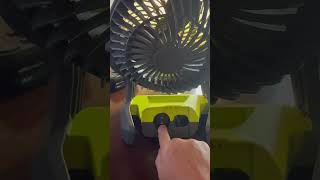 Ryobi 18V Whisper Series 75 in Fan Quick Review [upl. by Eelasor664]