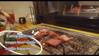 Eating delicious wagyu beef really brings happinesstravel kyoto [upl. by Mathews]