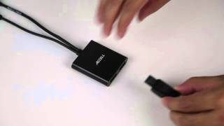 How to Install Accells Mini DisplayPort 12 to 2 DisplayPort MultiDisplay MST Hub [upl. by Yllas70]