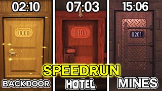 I FOUND 201 DOOR  │ DOORS FLOOR 2 BACKDOOR  HOTEL THE MINES WORLD RECORD SPEEDRUN 3720 │ROBLOX [upl. by Hurd750]