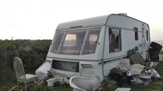 Abandoned Caravans And Horse Box In Portreath Cornwall [upl. by Bunde]