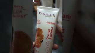 Patanjali orange alovera face wash Reviewpatanjaliproductsbabaramdevtrendingshorts [upl. by Zurkow]