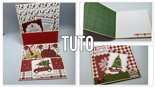 Scrap noel  Tuto carte folio multi fonction facile [upl. by Emoraj90]