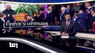 I funerali di Davide Astori  TG1 del 080318 [upl. by Eremahs]