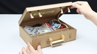 How to Make Briefcase with Password from Cardboard [upl. by Oilla103]