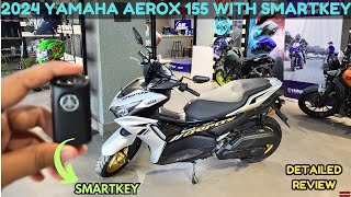 2024 Yamaha Aerox 155 with Smartkey Detailed Review  152 Lakhs ExShowroom yamaha aerox scooter [upl. by Leod]