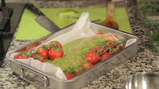 Zalm uit de oven met doperwtenpuree  Vlog 69 circa 68 personen [upl. by Parthenia]