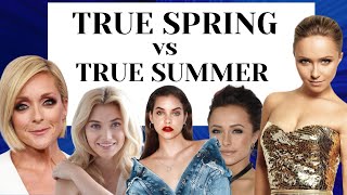 TRUE SPRING VS TRUE SUMMER COLOR PALETTE DIFFERENCES amp SIMILARITIES [upl. by Mavilia]